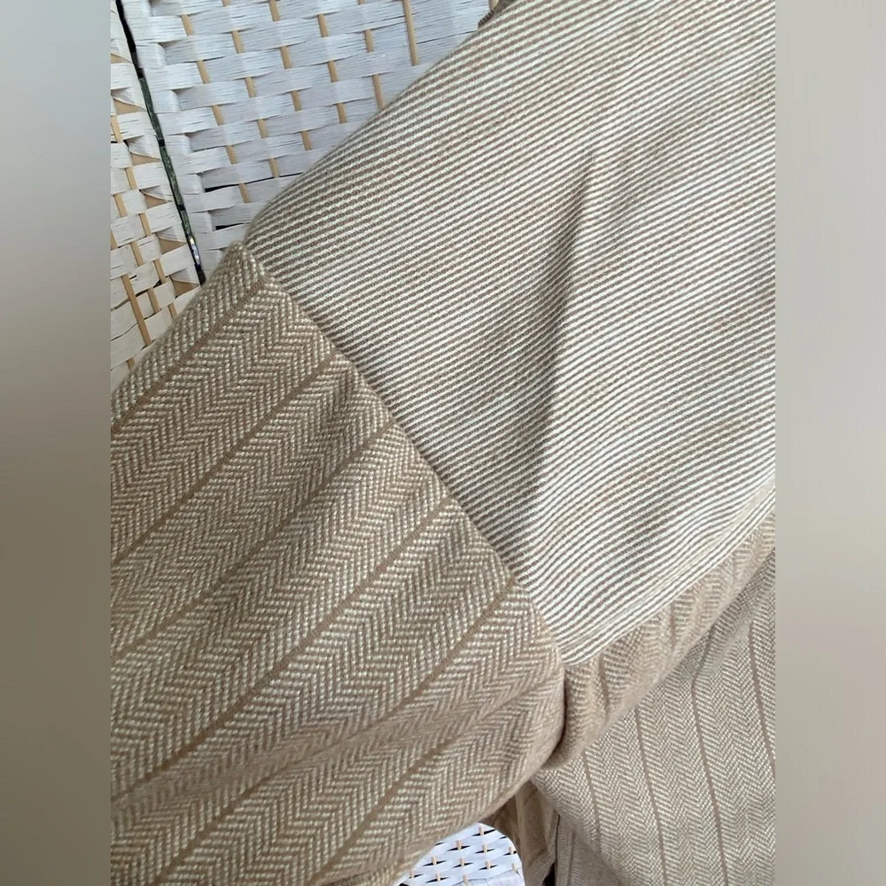 NWT Hem & Thread Chevron Pin Stripe Zip Up Short Jacket Top Multiple Pockets - Picture 14 of 14